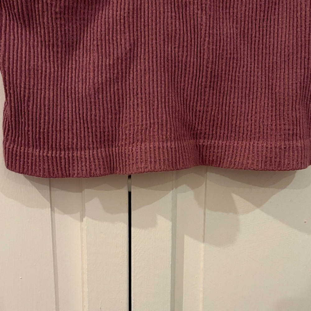 Ribbed Mauve Forever 21 Crop Top - Picture 3 of 7